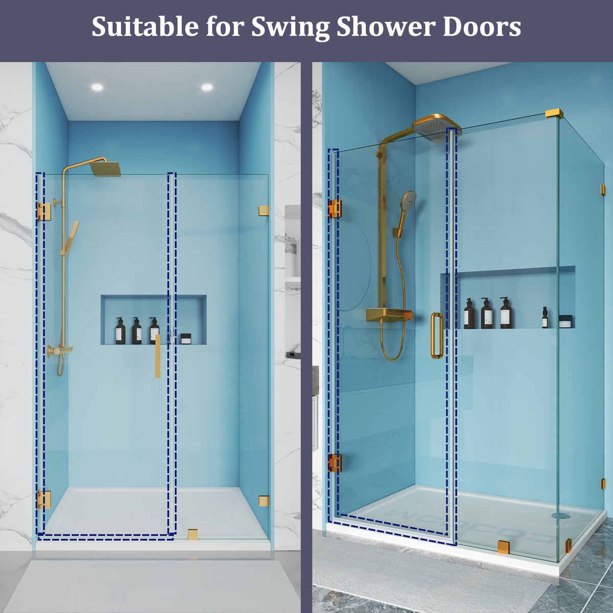MCOCOD® 36" Shower Door Seal Strip for 3/8" Glass