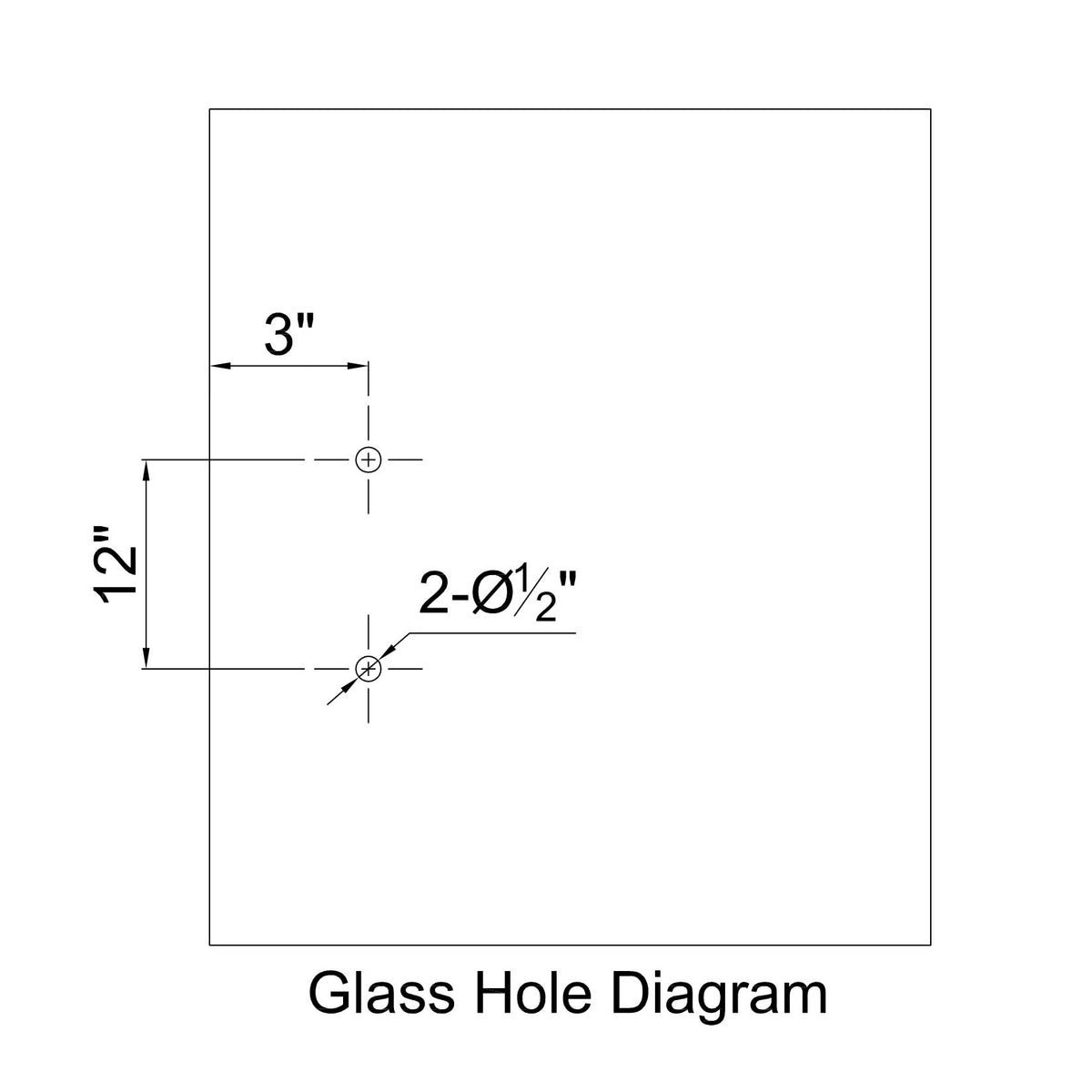 MCOCOD® Glass Shower Door Double Sided H Shape Handles