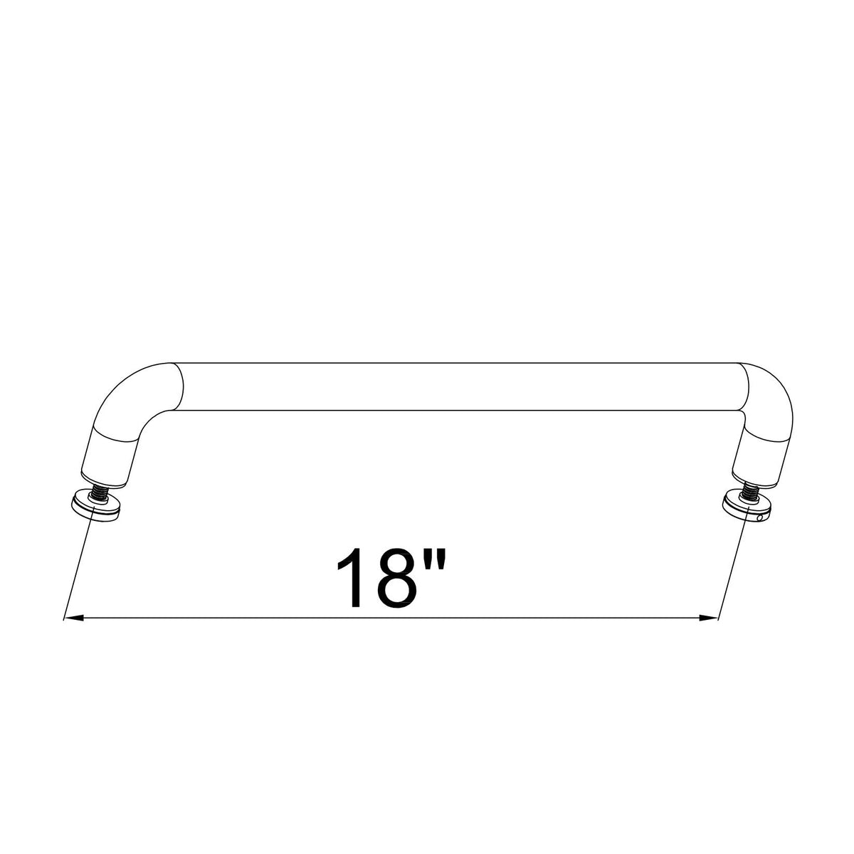 MCOCOD® Glass Shower Door Single Side Round Long Handle