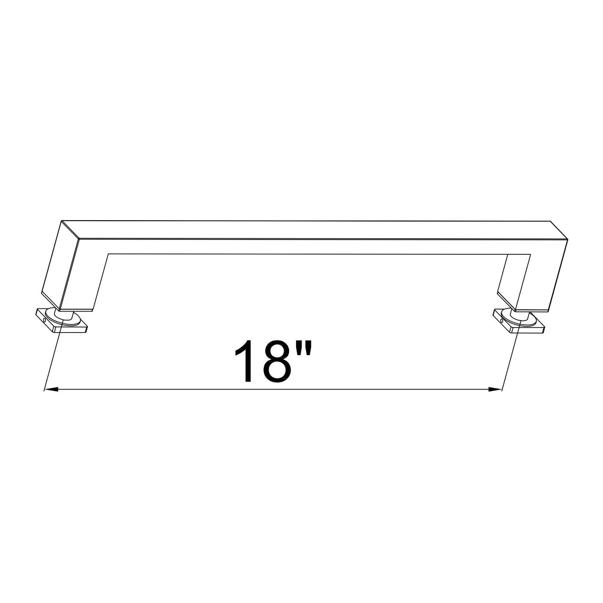 MCOCOD® Glass Shower Door Single Side Square Corner Towel Bar