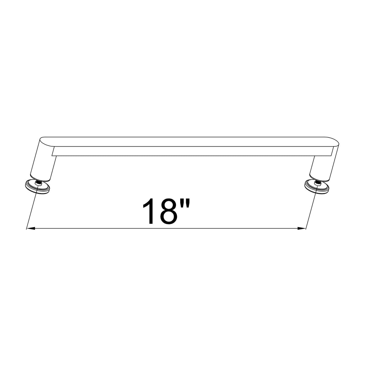 MCOCOD® Glass Shower Door Single Side Round Corner Towel Bar