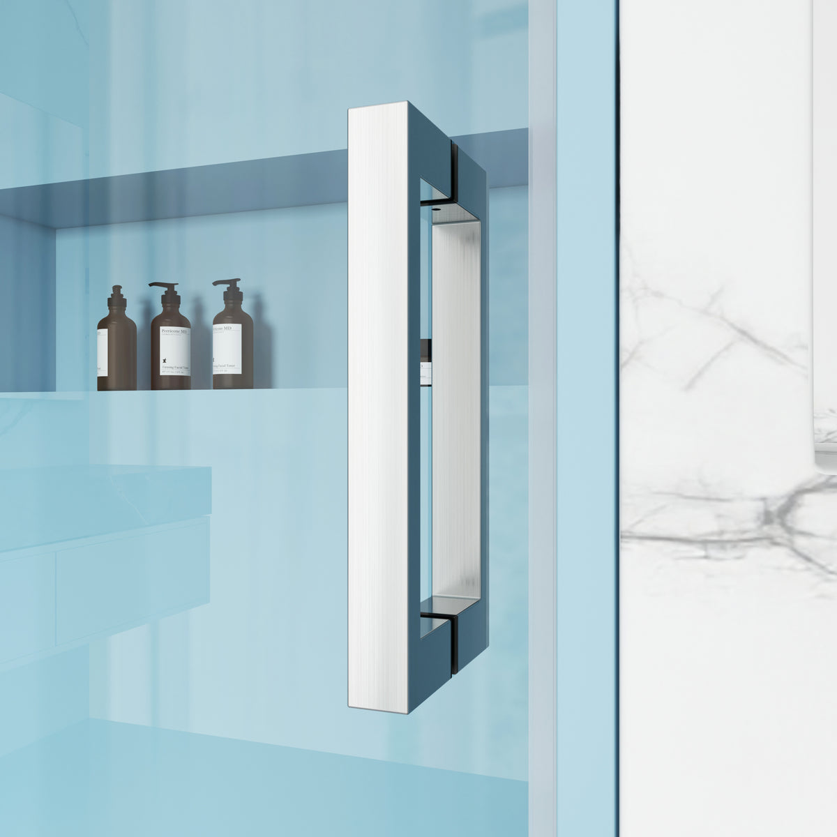 MCOCOD® Custom Soft-Closing Single Sliding Frameless Shower Enclosure - SS13-01