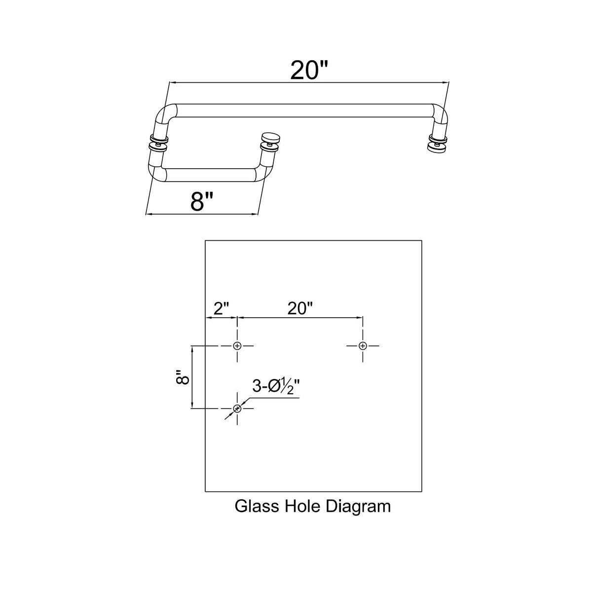 MCOCOD® Round Corner Double Sided Handle Combo