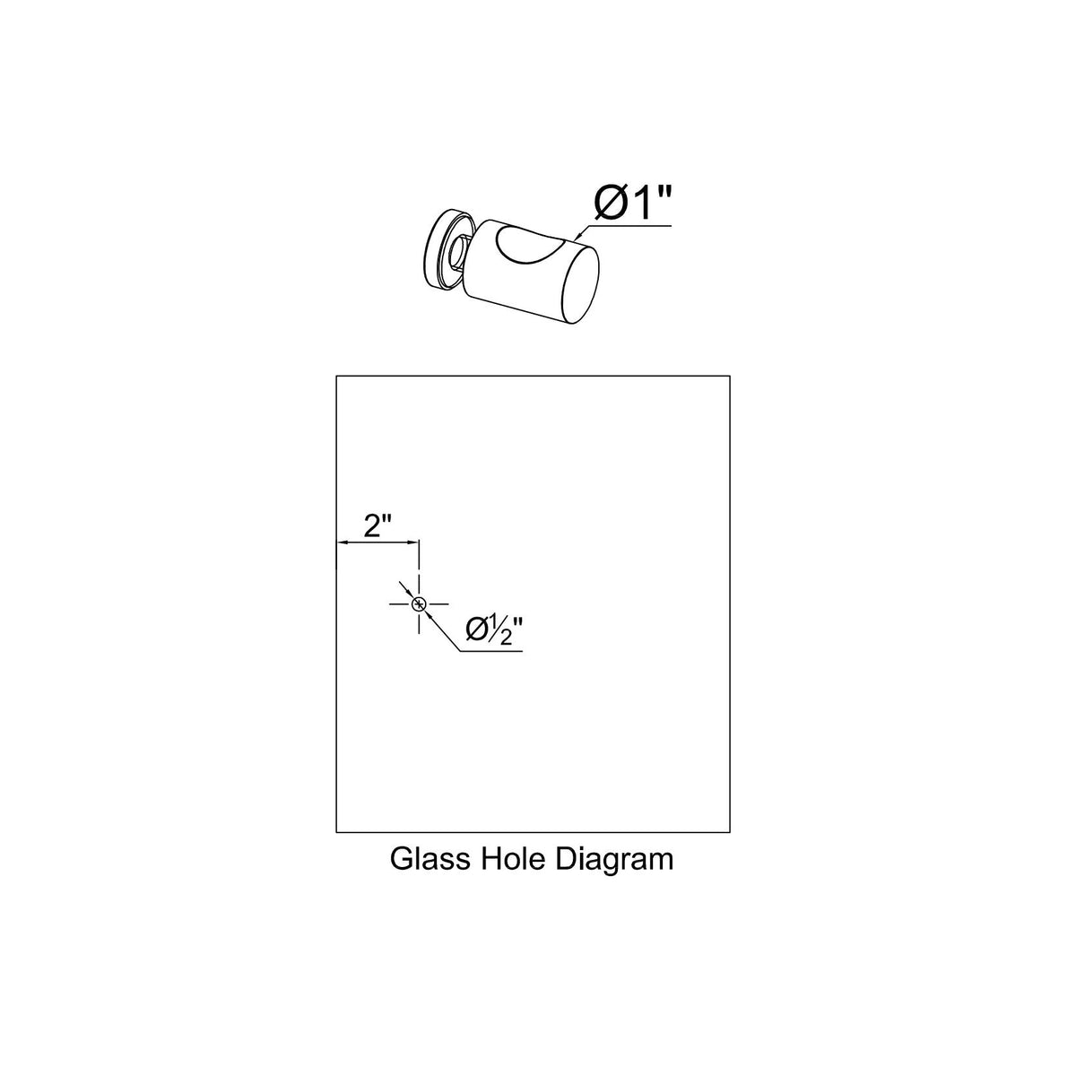 MCOCOD® Cylinder Style Single Sided Knob