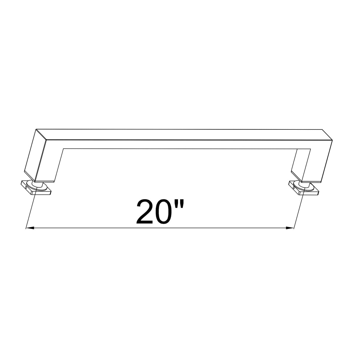 MCOCOD® Glass Shower Door Single Side Square Corner Towel Bar