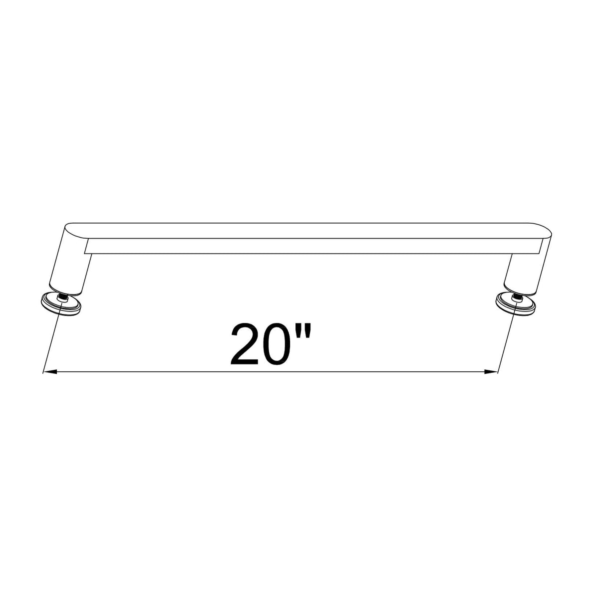 MCOCOD® Glass Shower Door Single Side Round Corner Towel Bar
