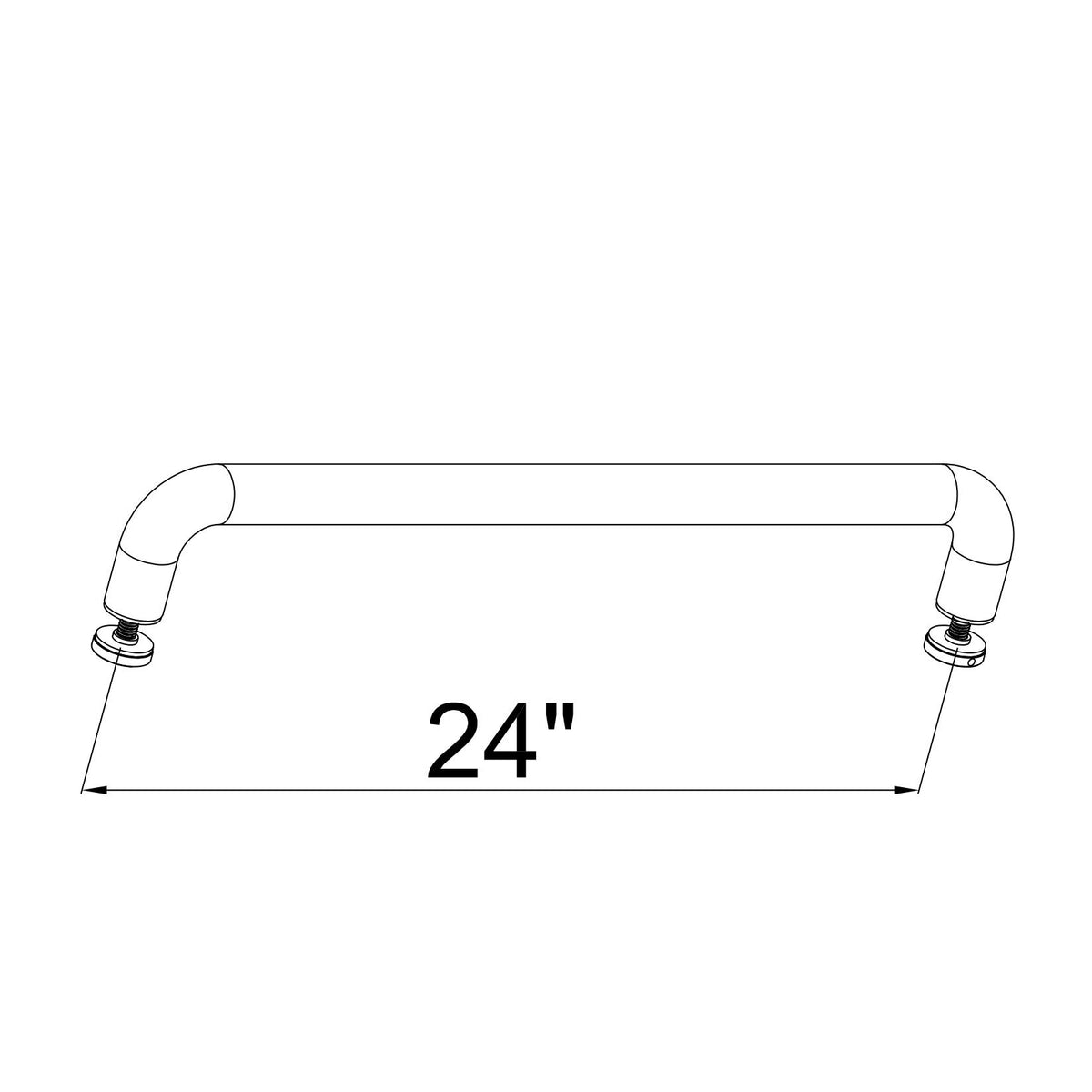 MCOCOD® Glass Shower Door Single Side Round Long Handle