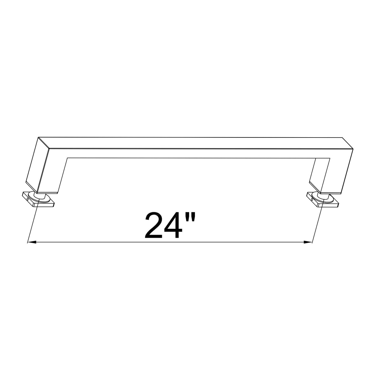 MCOCOD® Glass Shower Door Single Side Square Corner Towel Bar