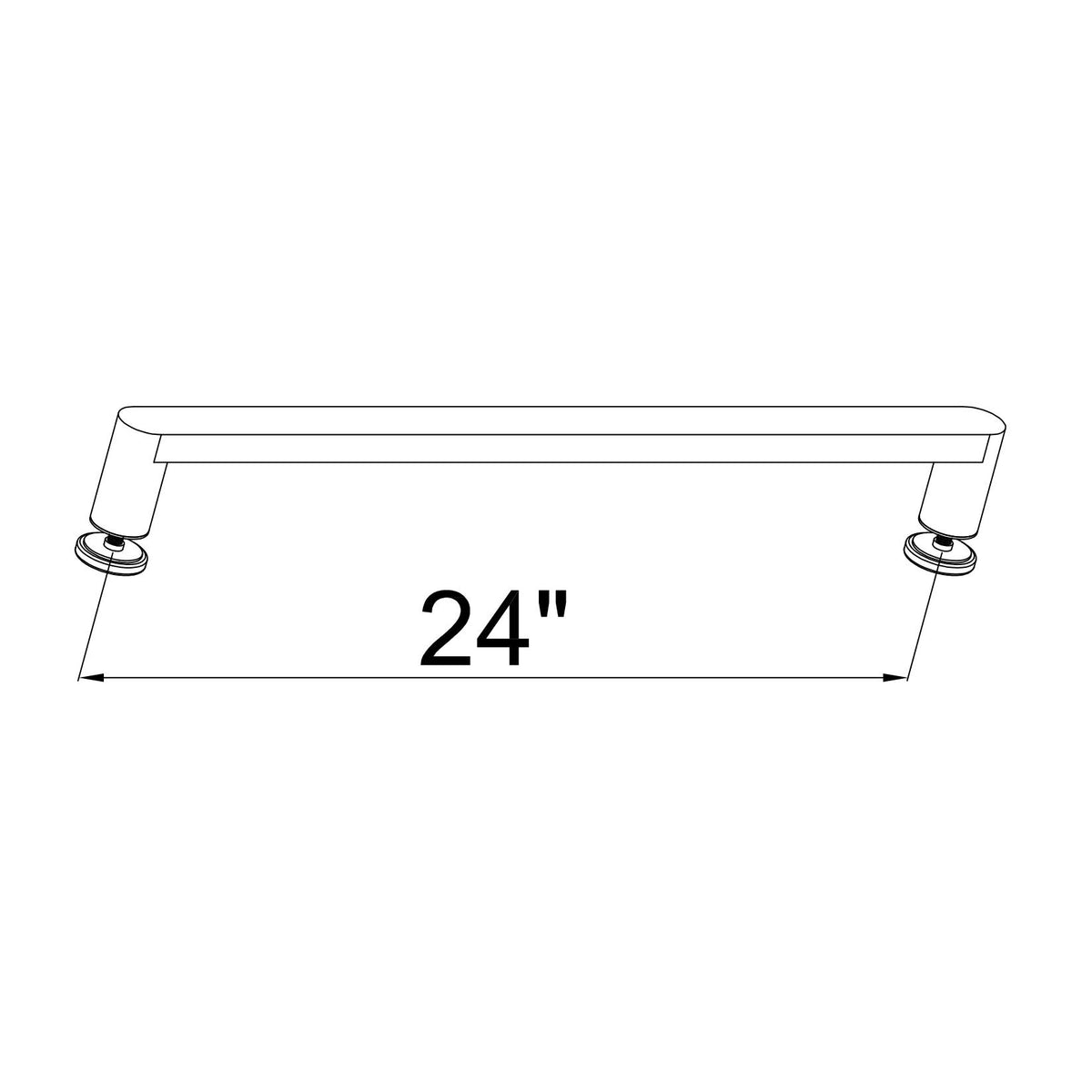 MCOCOD® Glass Shower Door Single Side Round Corner Towel Bar