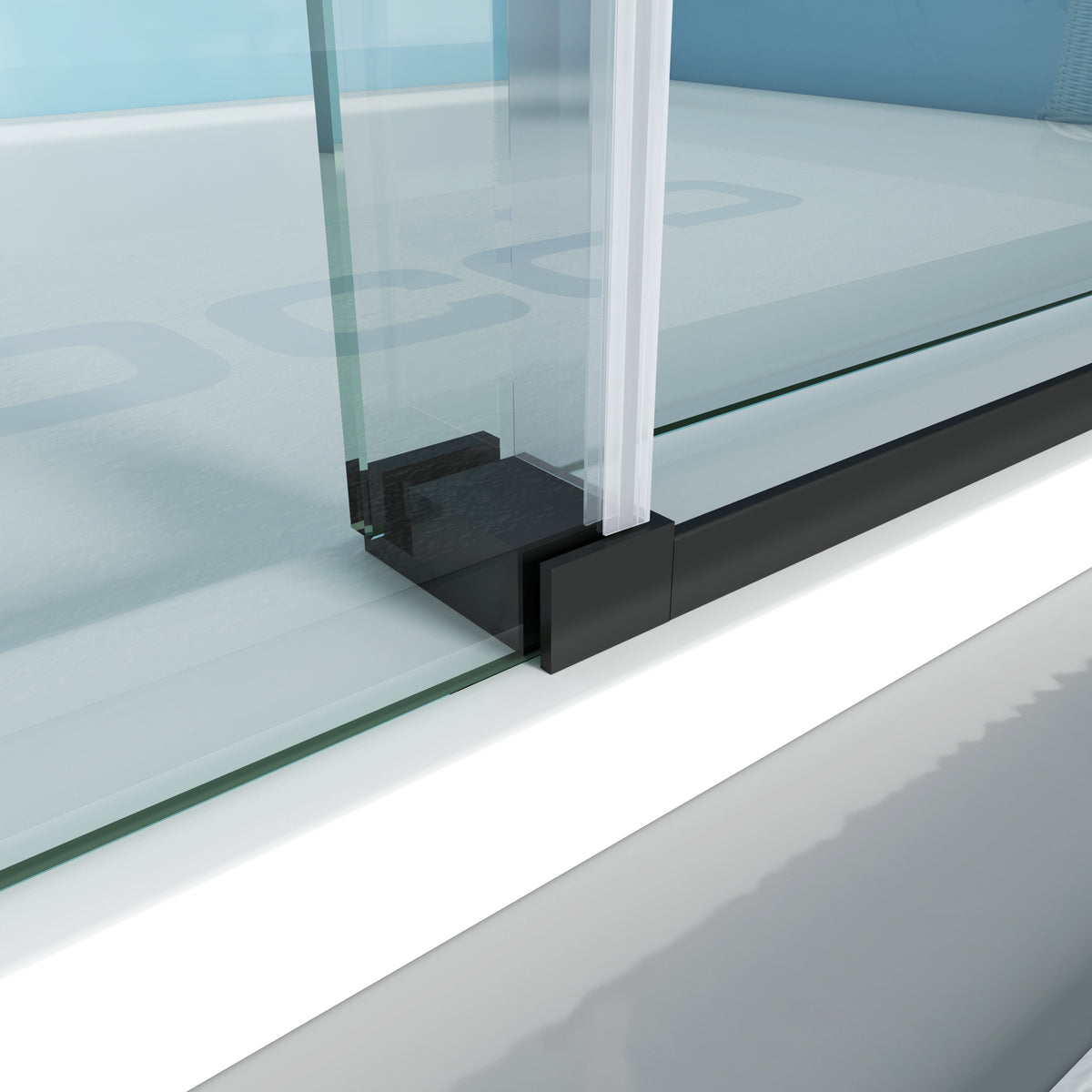MCOCOD® Custom Soft-Closing Single Sliding Frameless Shower Enclosure - SS13-01