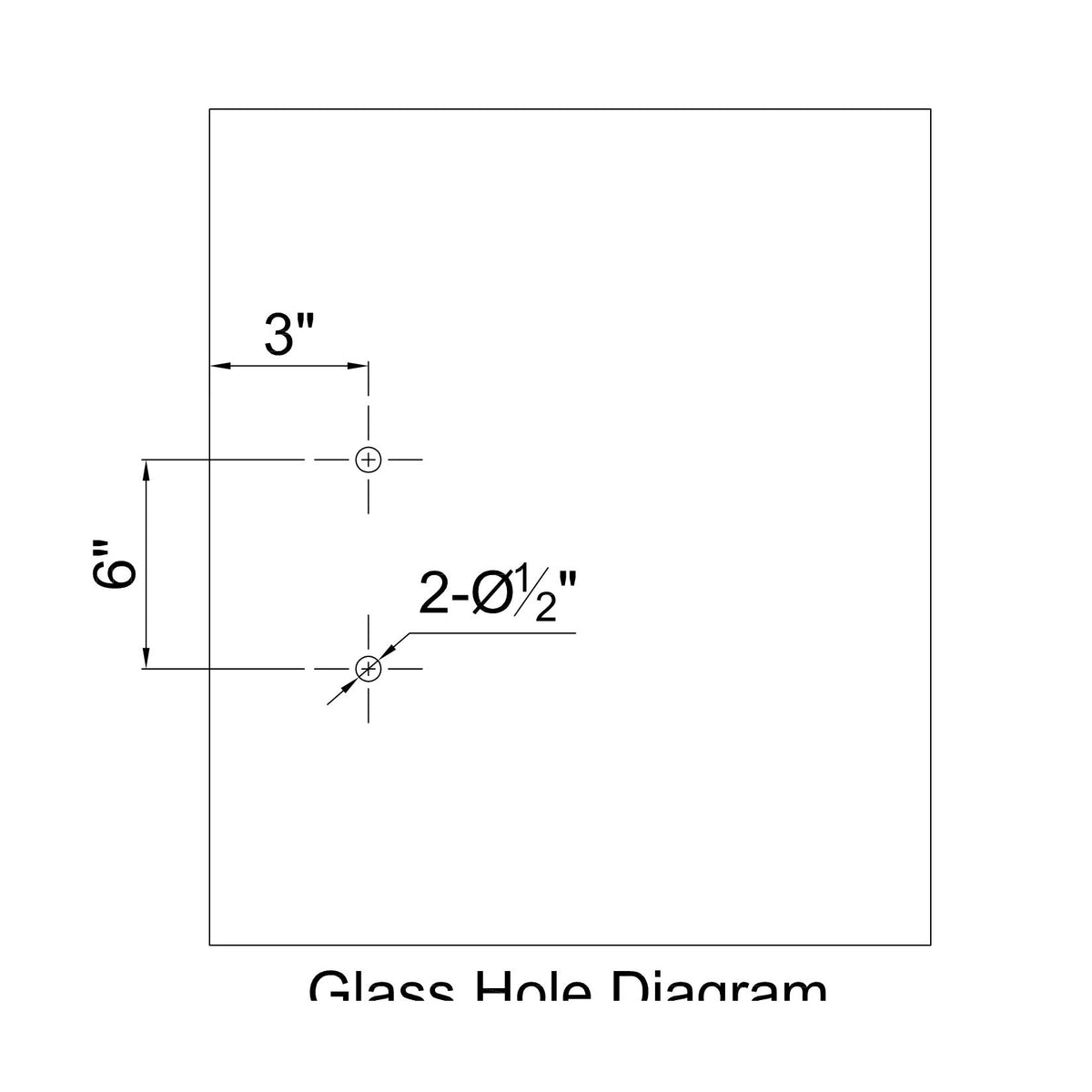 MCOCOD® Glass Shower Door Back to Back Square Handles