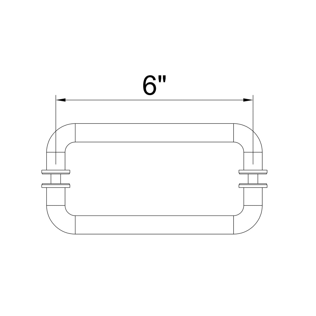 MCOCOD® Glass Shower Door Back to Back Round Handles