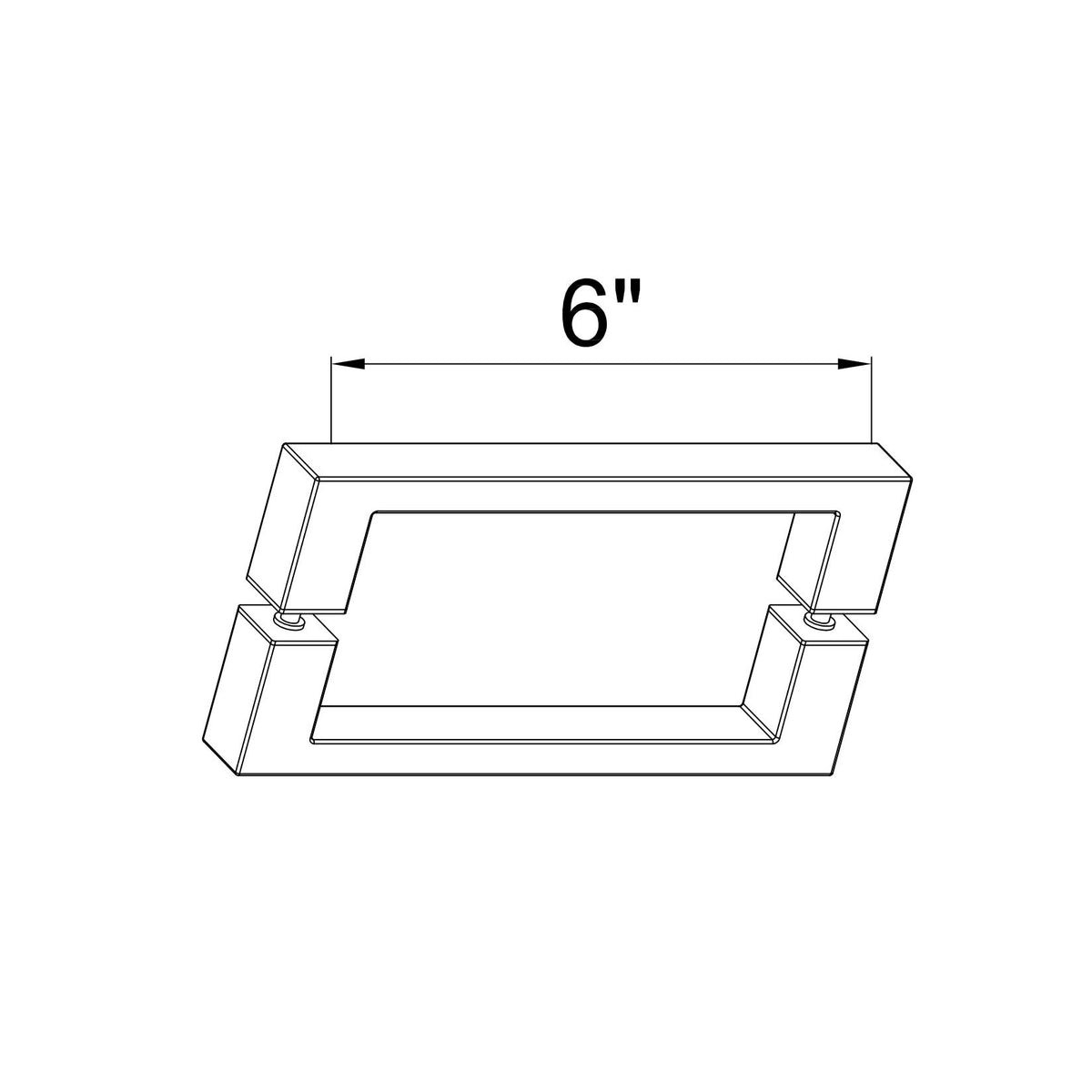 MCOCOD® Glass Shower Door Back to Back Square Handles