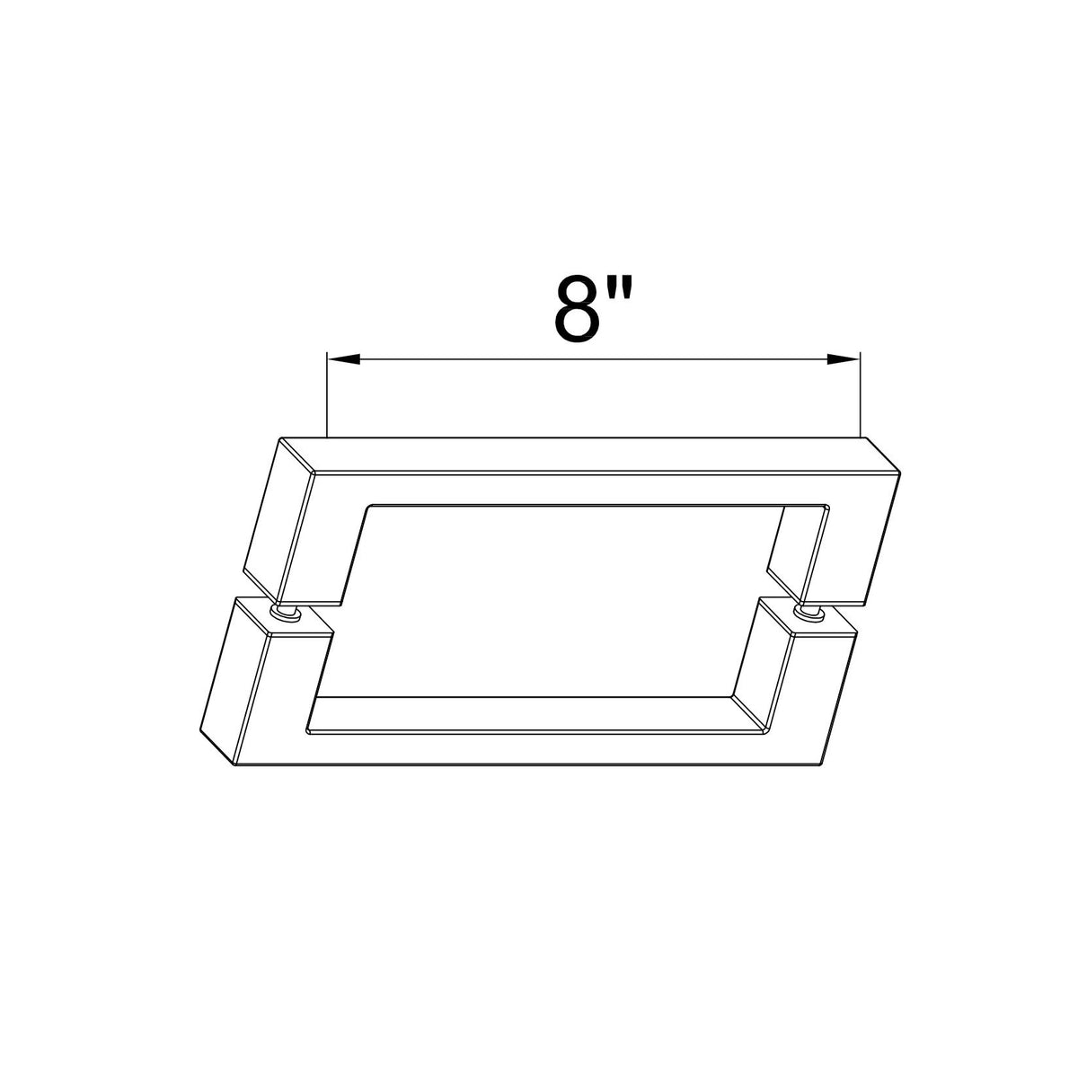 MCOCOD® Glass Shower Door Back to Back Square Handles