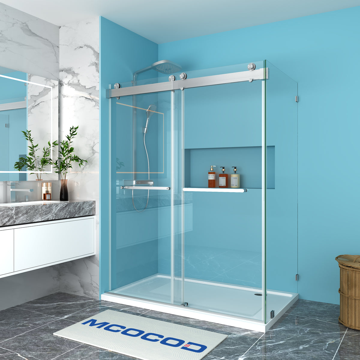 Customize Soft-Closing Double Sliding Frameless Shower Enclosure - DS13-01