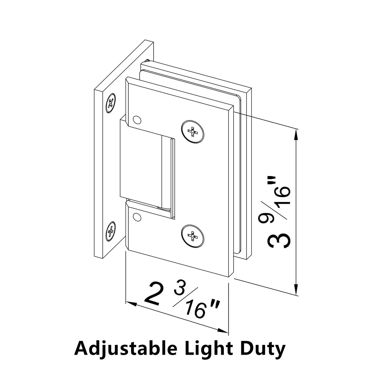 MCOCOD® Adjustable 90° Hinge Wall Mount with Full Back Plate