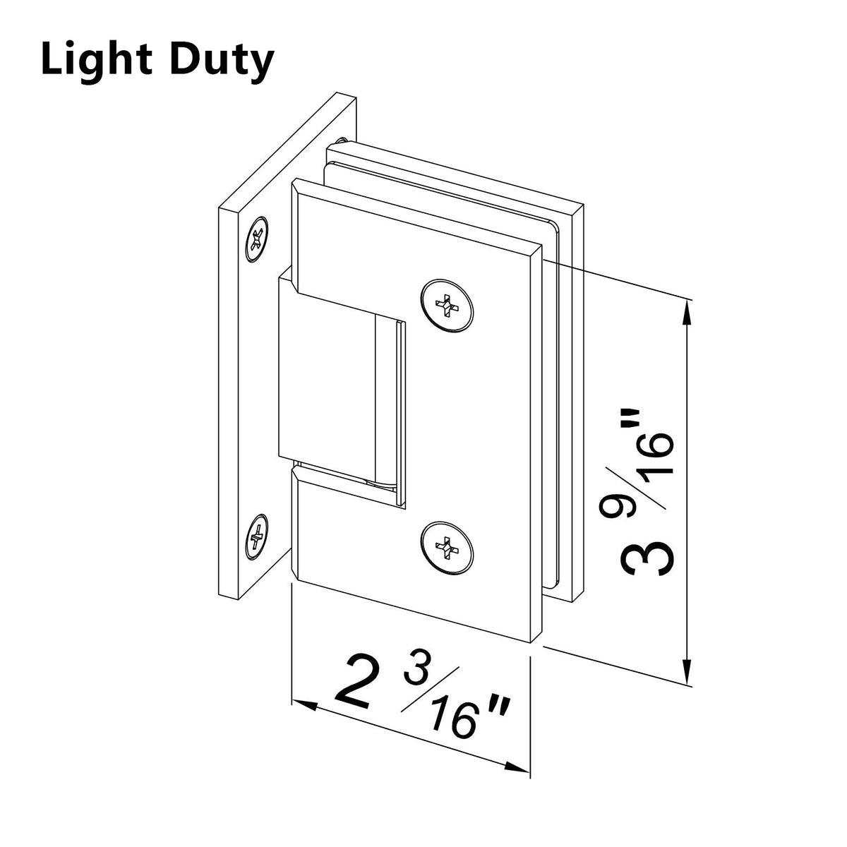 MCOCOD® Standard 90° Hinge Wall Mount with Full Back Plate