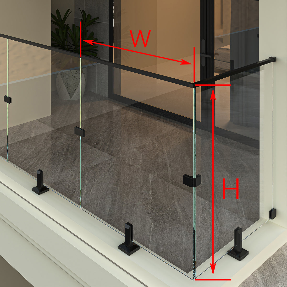 MCOCOD® Customize Glass Panel for Frameless Glass Railing
