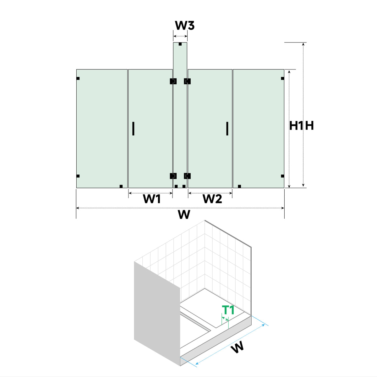 Custom door orientation guide