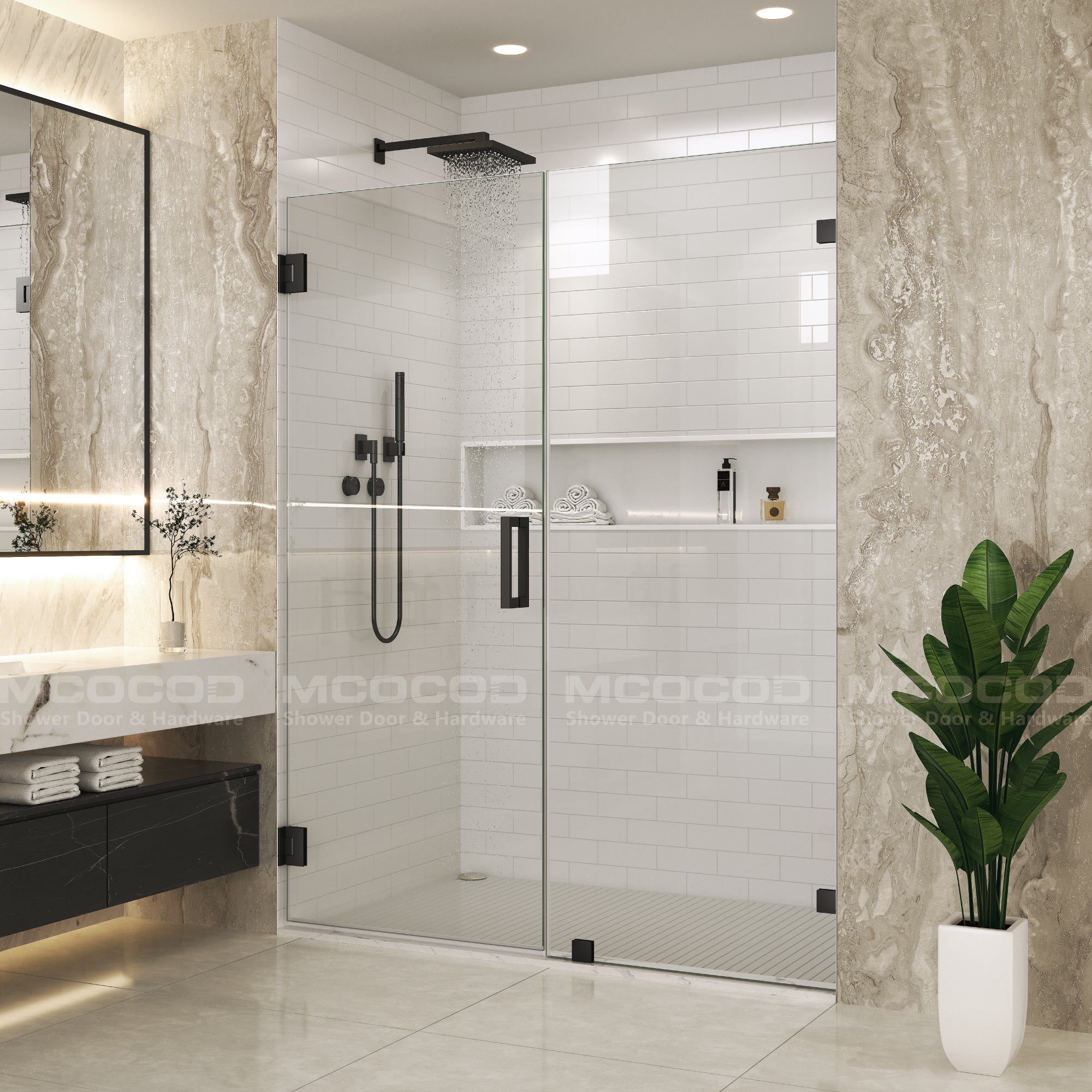 Customize Frameless Swing Shower Door - H06-02 – MCOCOD