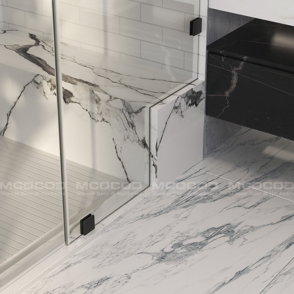 MCOCOD® Customize Frameless Swing Shower Door - H06-03