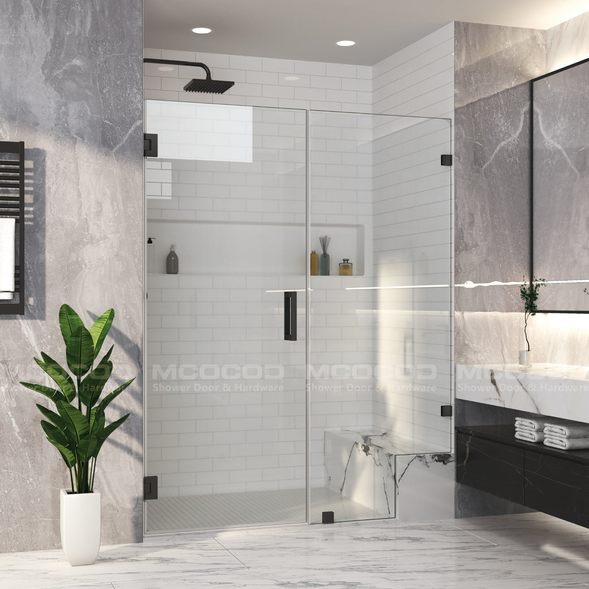 MCOCOD® Customize Frameless Swing Shower Door - H06-03
