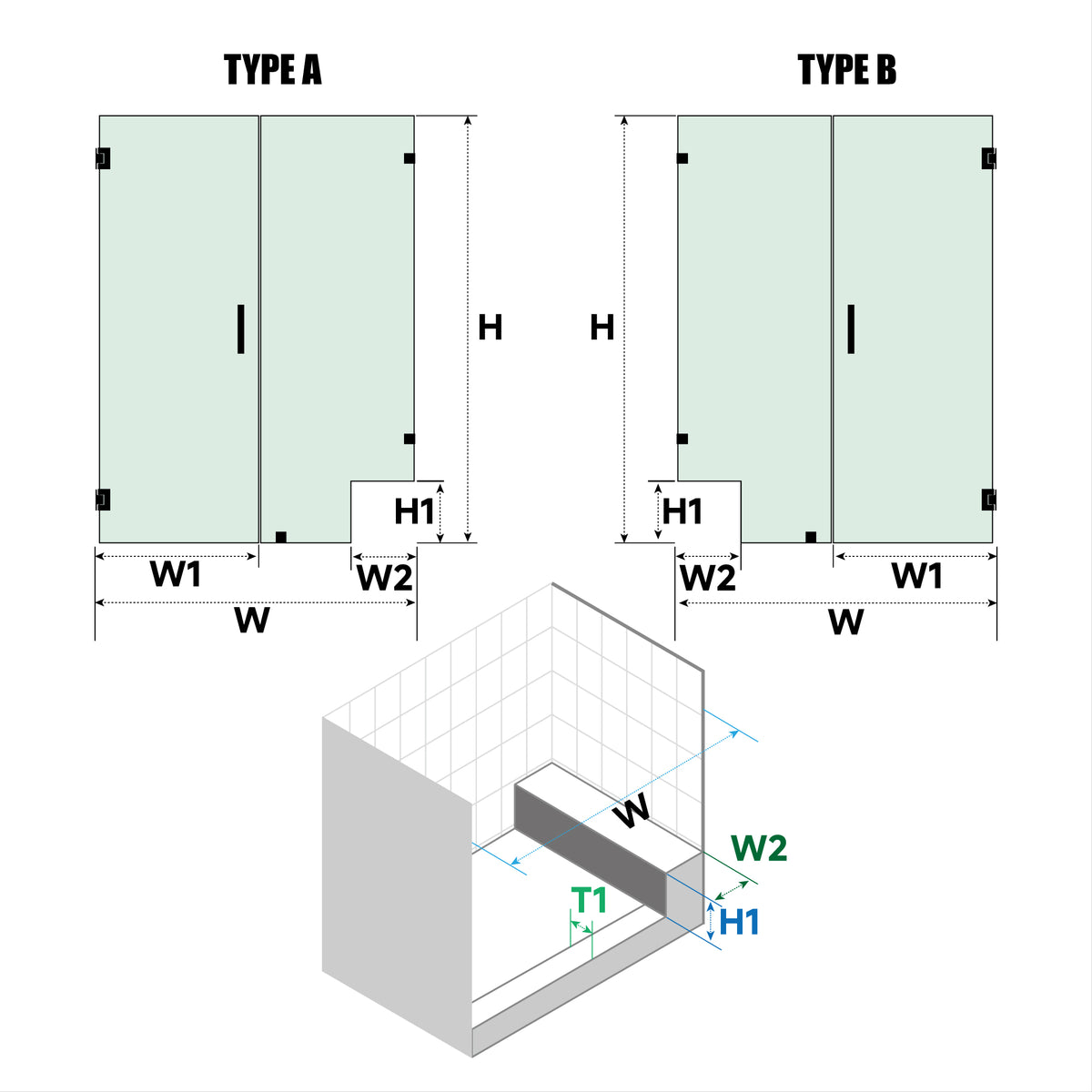 Custom door orientation guide