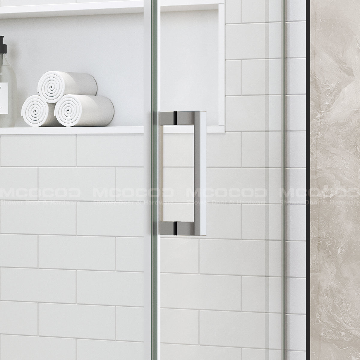 MCOCOD® Customize Frameless Shower Enclosure Three Glass Shower Doors - H06-07A