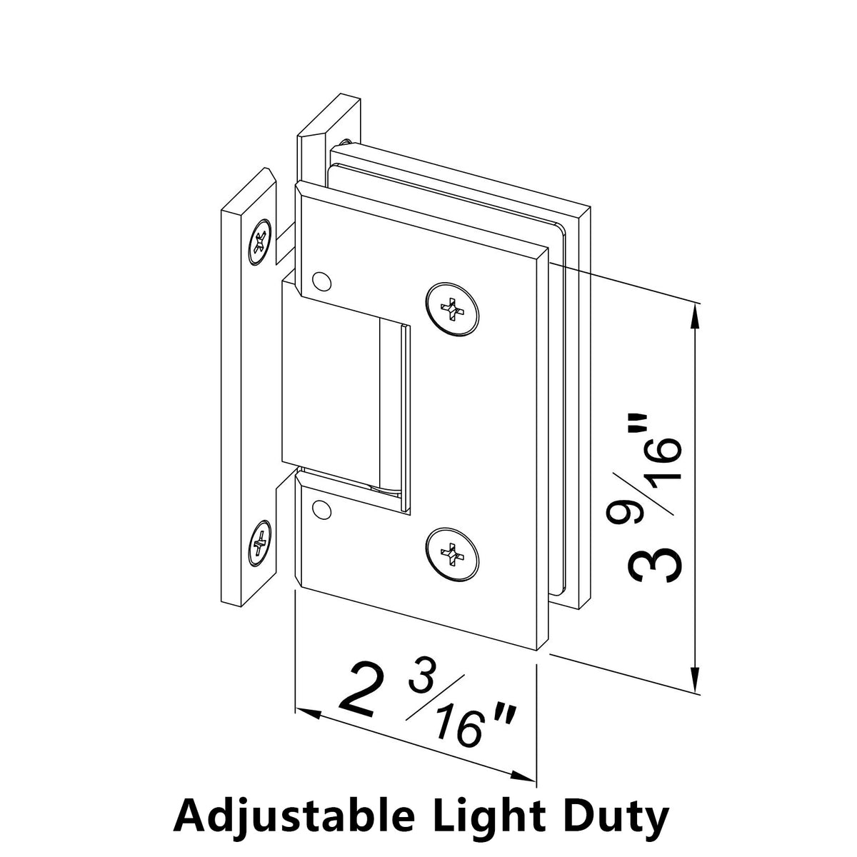 MCOCOD® Adjustable 90° Hinge Wall Mount with "H" Back Plate