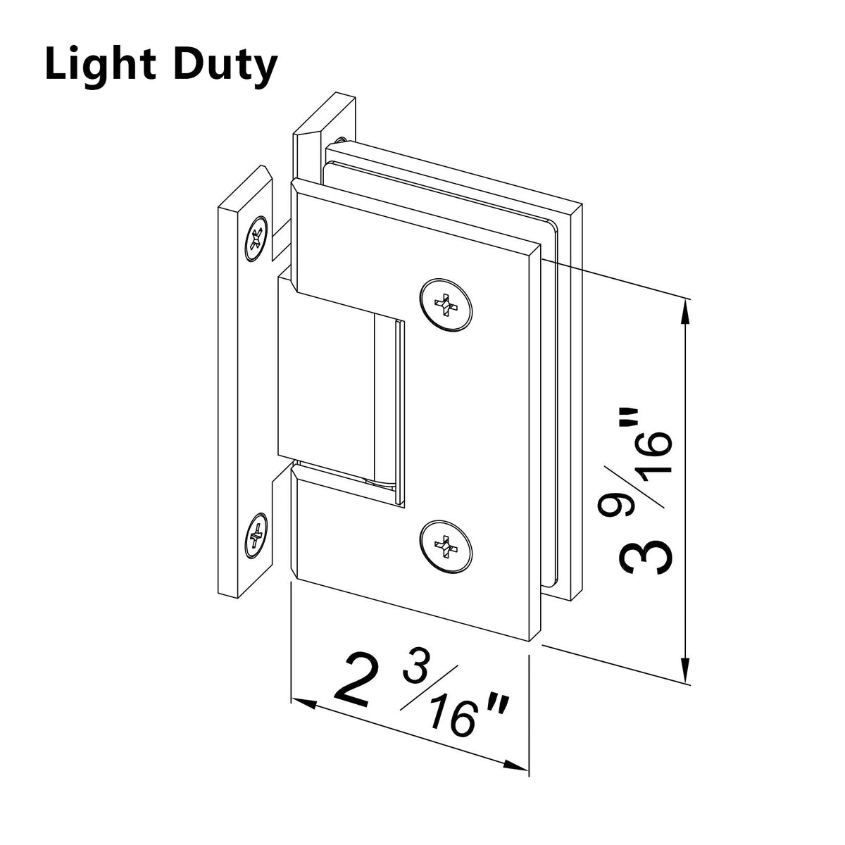 MCOCOD® Standard 90° Hinge Wall Mount with "H" Back Plate