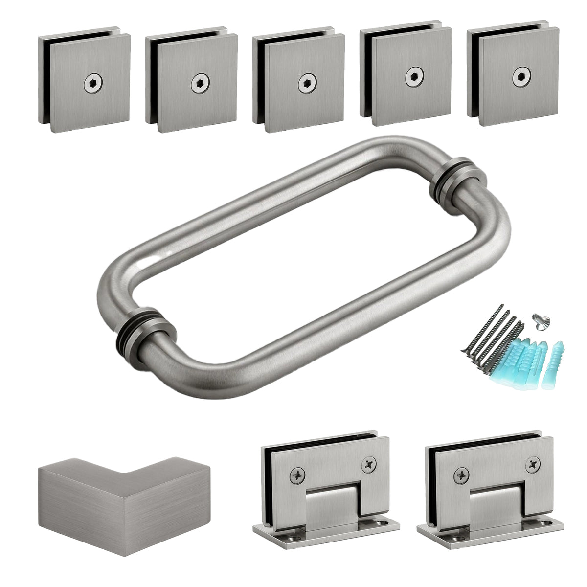 MCOCOD® Hardware Kit for Frameless Corner Hinged Shower Enclosure - H06-01