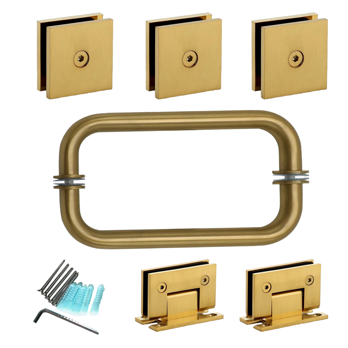MCOCOD® Hardware Kit for Frameless Swing Hinged Shower Enclosure - H06-02