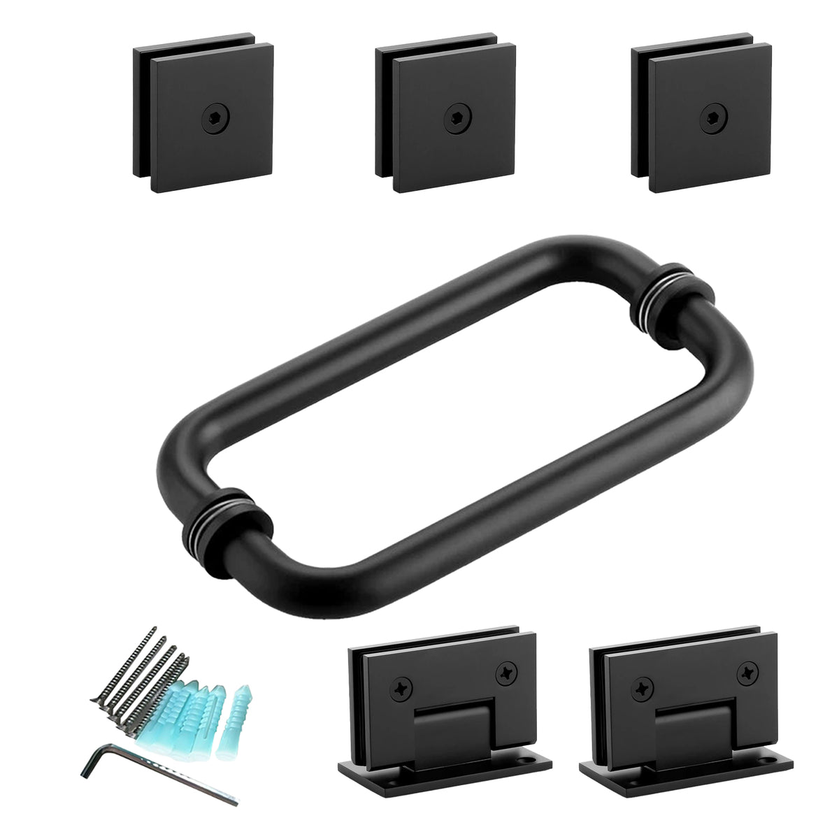 MCOCOD® Hardware Kit for Frameless Swing Hinged Shower Enclosure - H06-02