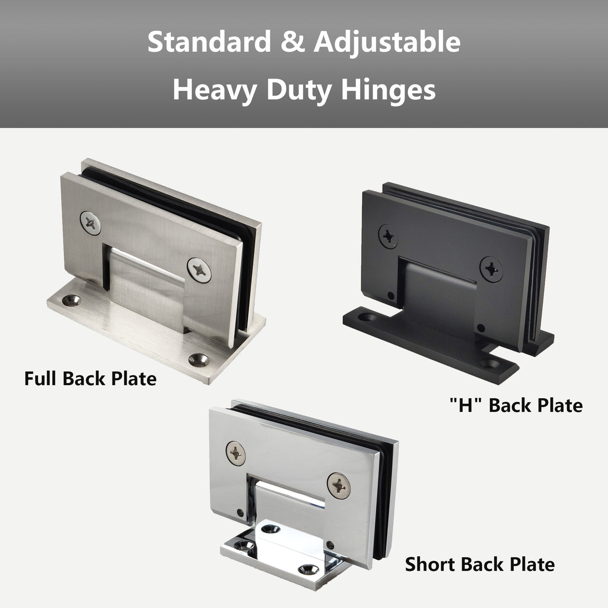 MCOCOD® Hardware Kit for Frameless Corner Hinged Shower Enclosure - H06-01