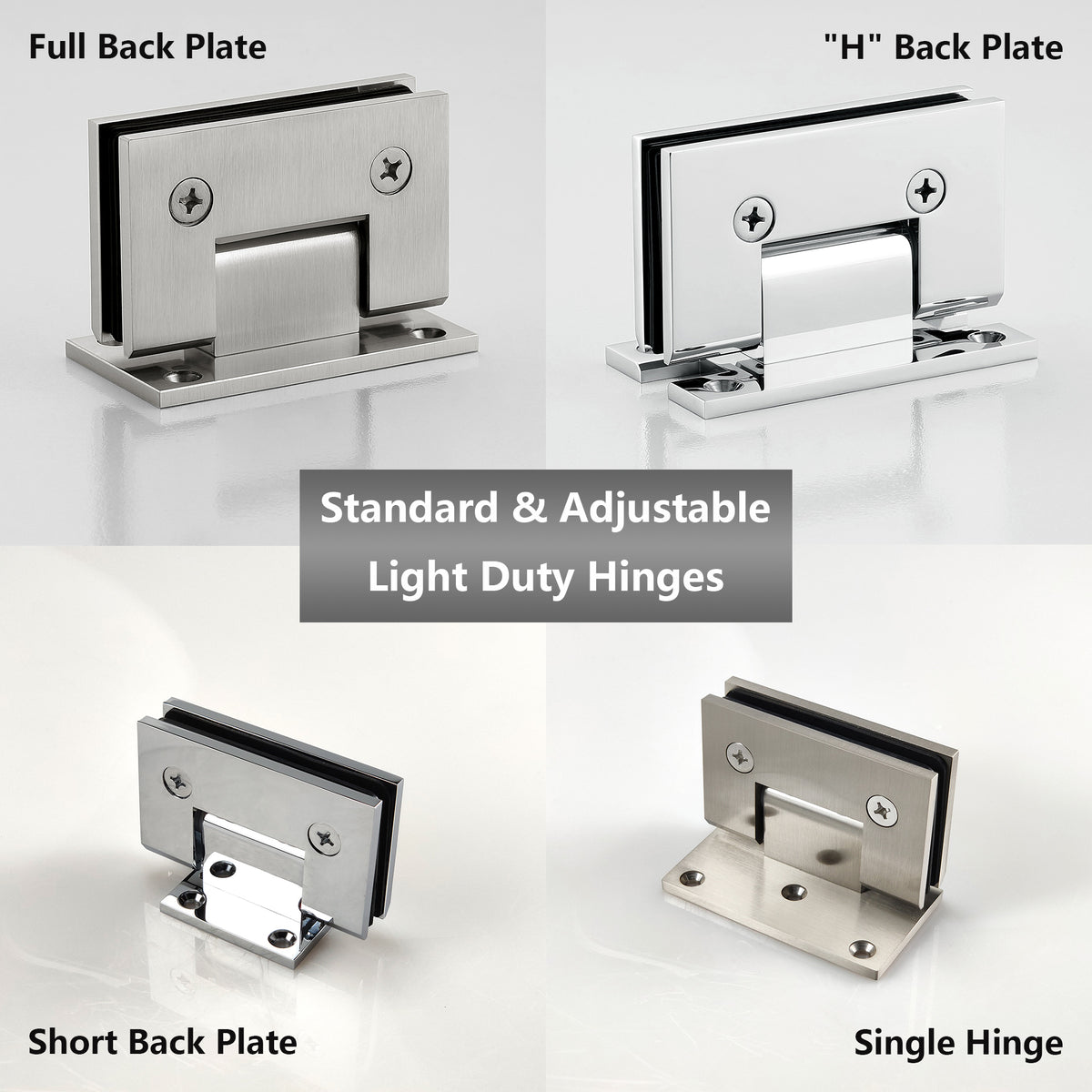 MCOCOD® Hardware Kit for Frameless Corner Hinged Shower Enclosure - H06-01