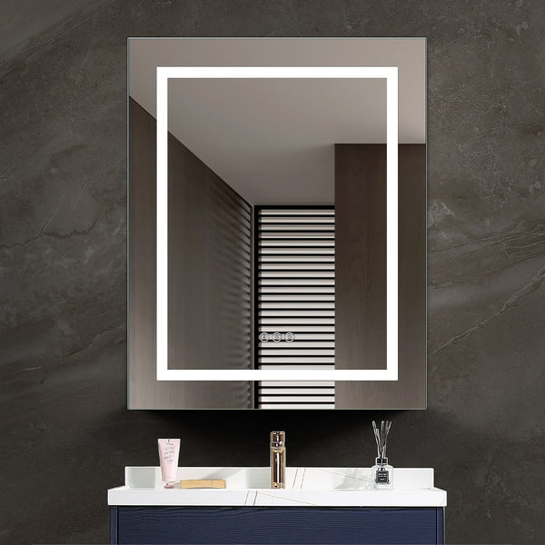 MCOCOD Bathroom Medicine Cabinets with Mirrors - Recessed or Surface Mount with Left Open and LED Light