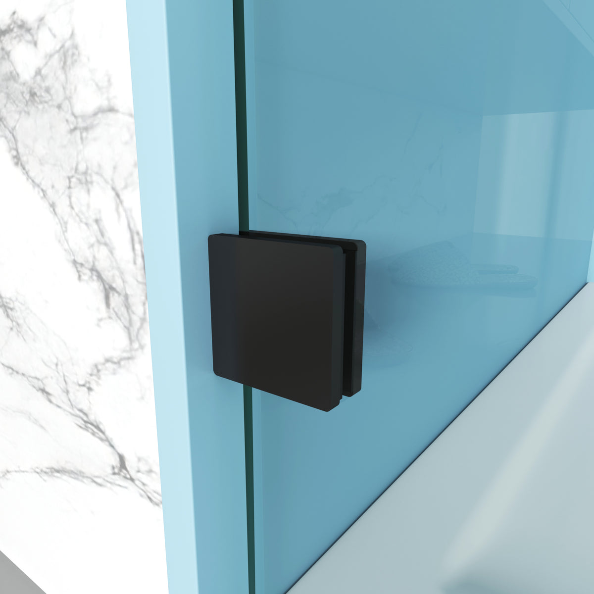 MCOCOD SS04 Single Sliding Frameless Shower Door with Clamps