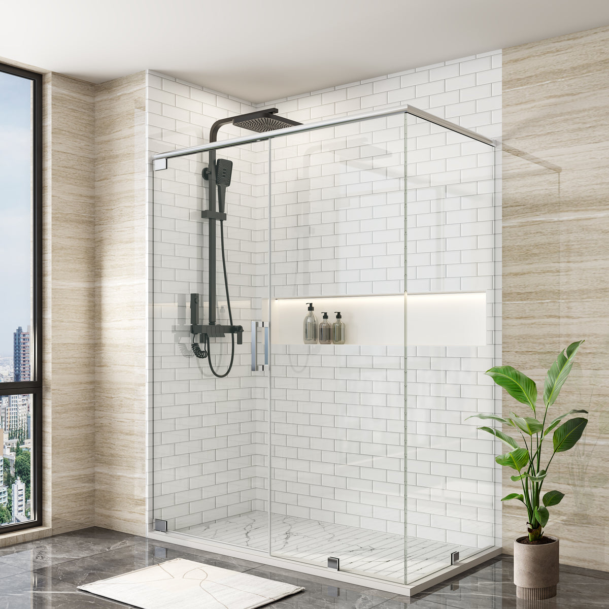 MCOCOD® Customize Framed Rectangle Shower Enclosure - P08L-02A