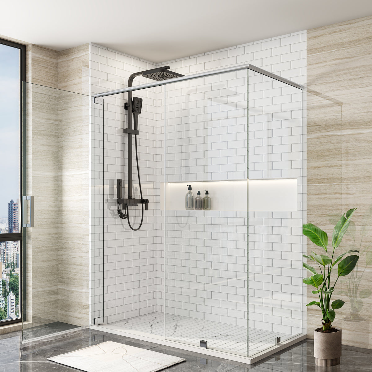 MCOCOD® Customize Framed Rectangle Shower Enclosure - P08L-02A