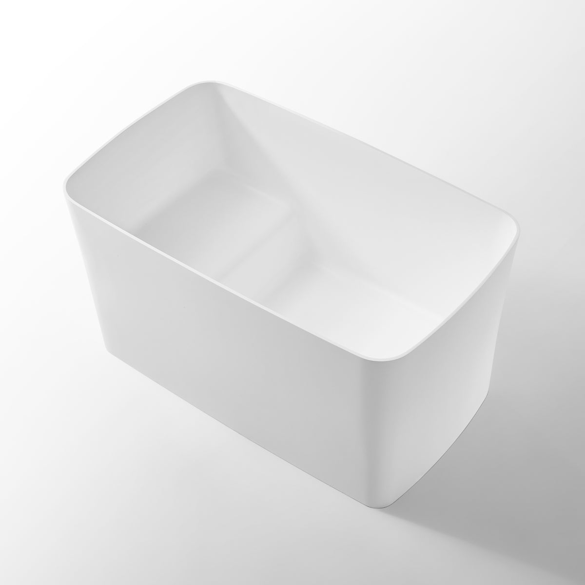 MCOCOD® Rectangular Acrylic Solid Surface Bathtub in Matt White Pure