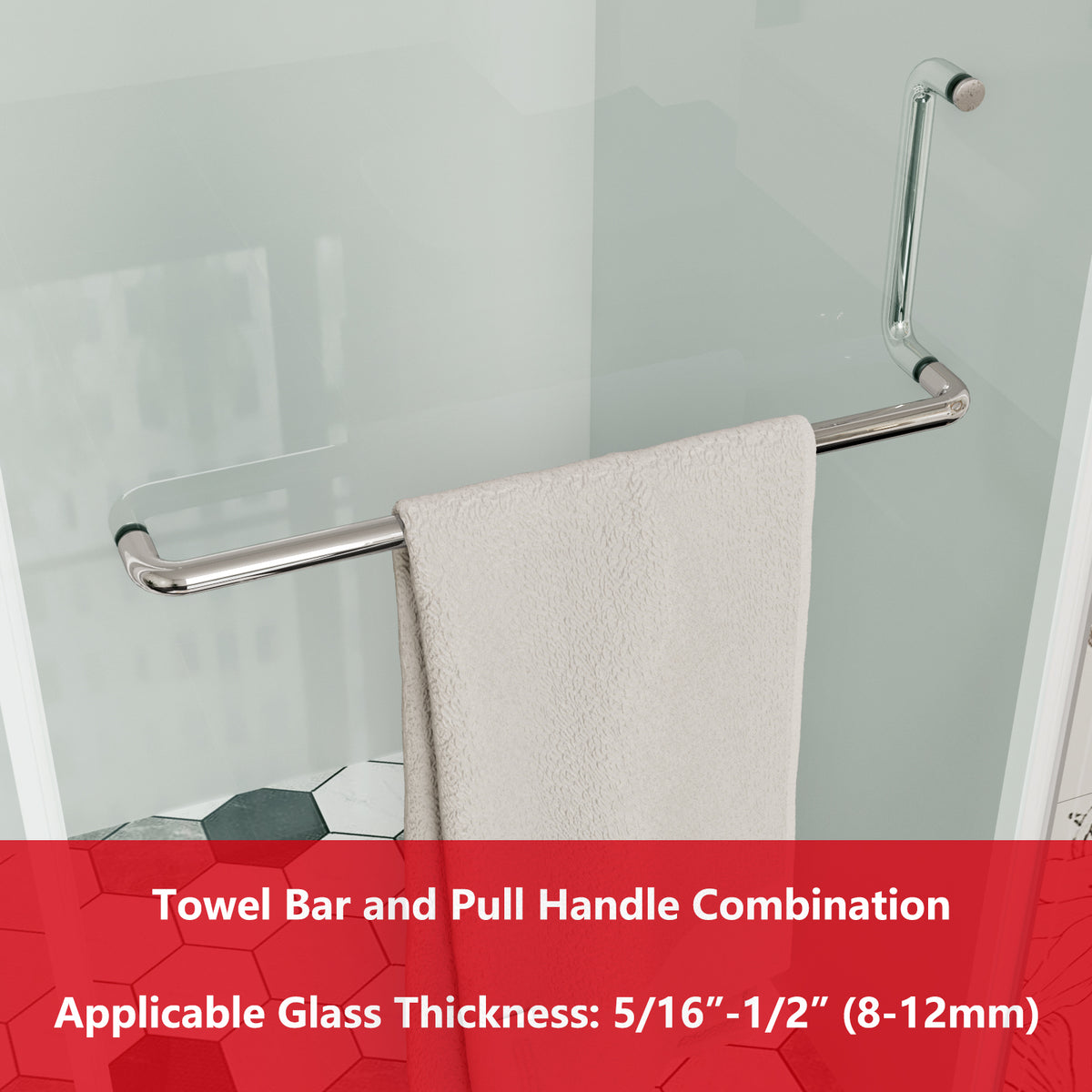 MCOCOD® Hardware Kit for Frameless Corner Hinged Shower Enclosure - H06-01