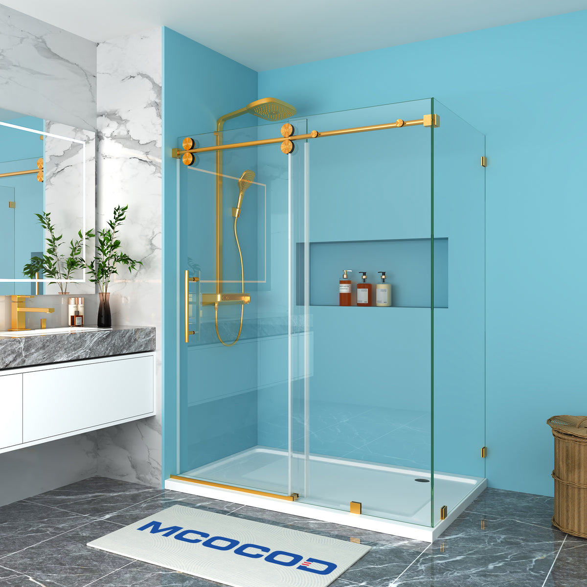 Customize Single Sliding Frameless Shower Enclosure - SS04-01