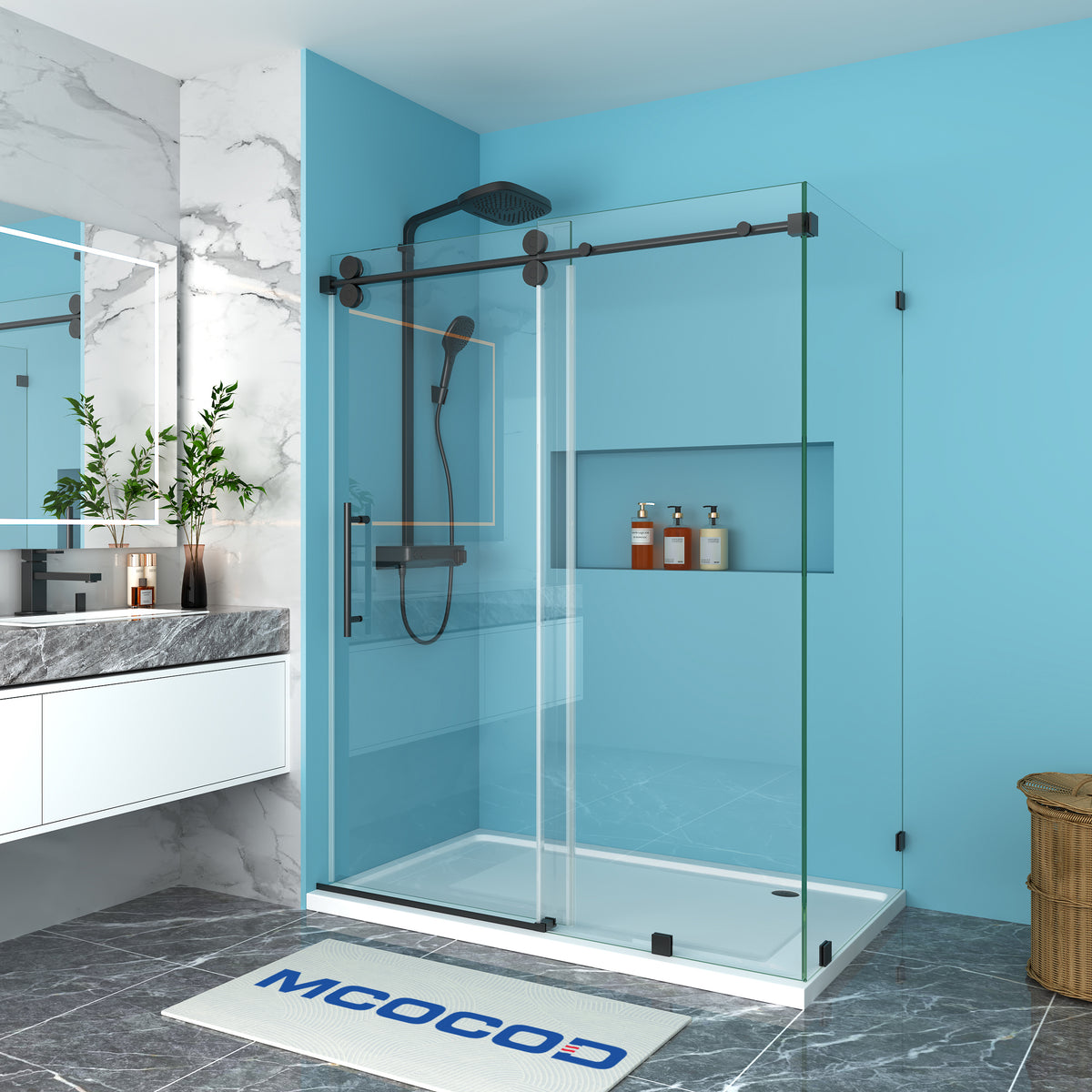 Customize Single Sliding Frameless Shower Enclosure - SS04-01