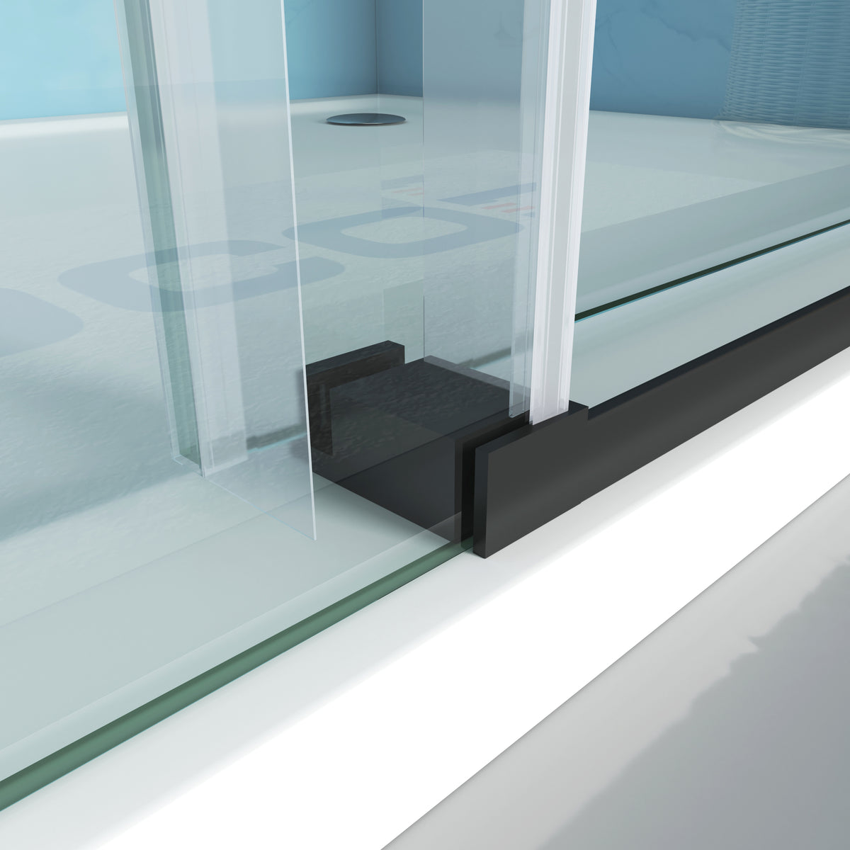 Customize Soft-Closing Single Sliding Frameless Shower Enclosure - SS08-01