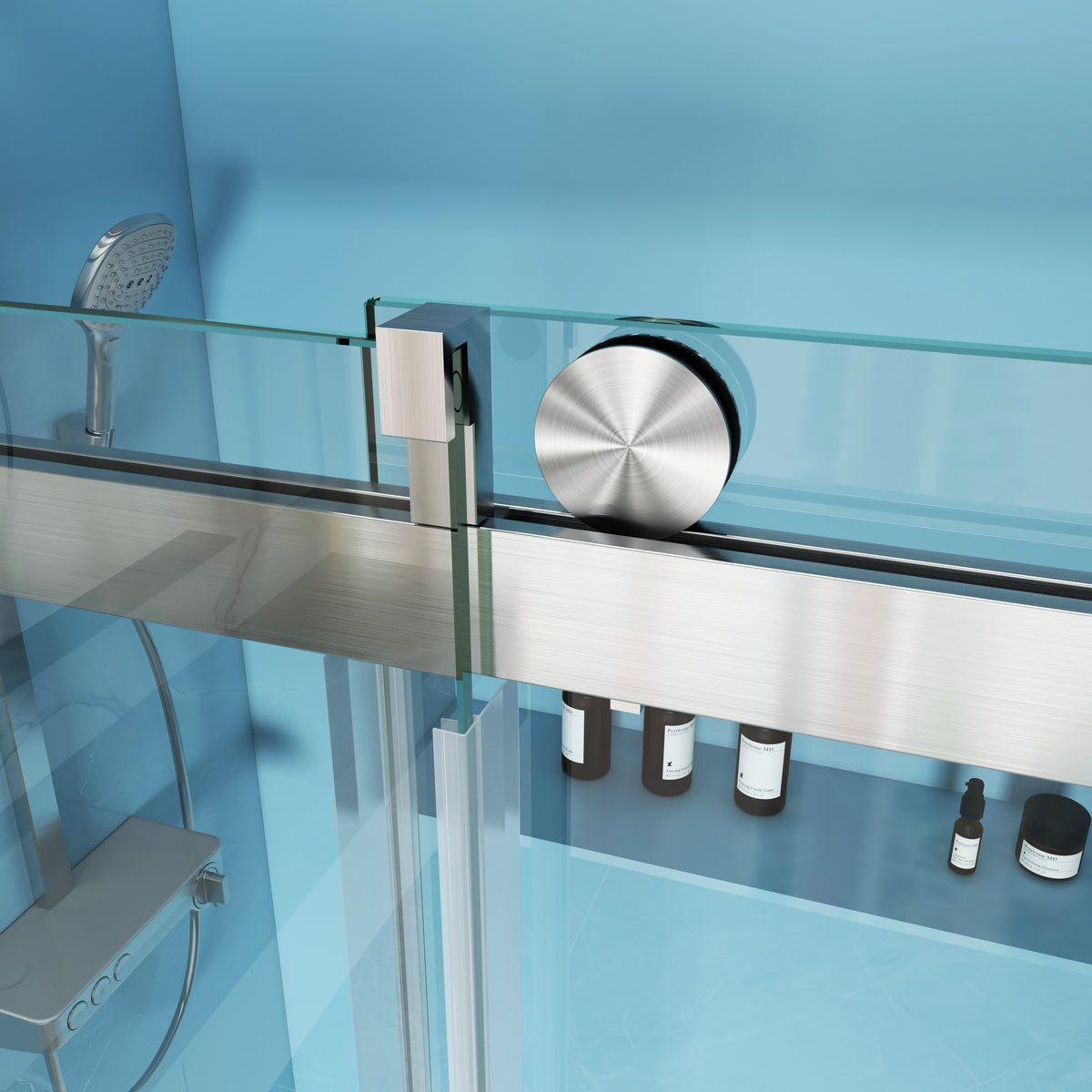 Customize Soft-Closing Single Sliding Frameless Shower Enclosure - SS08-01