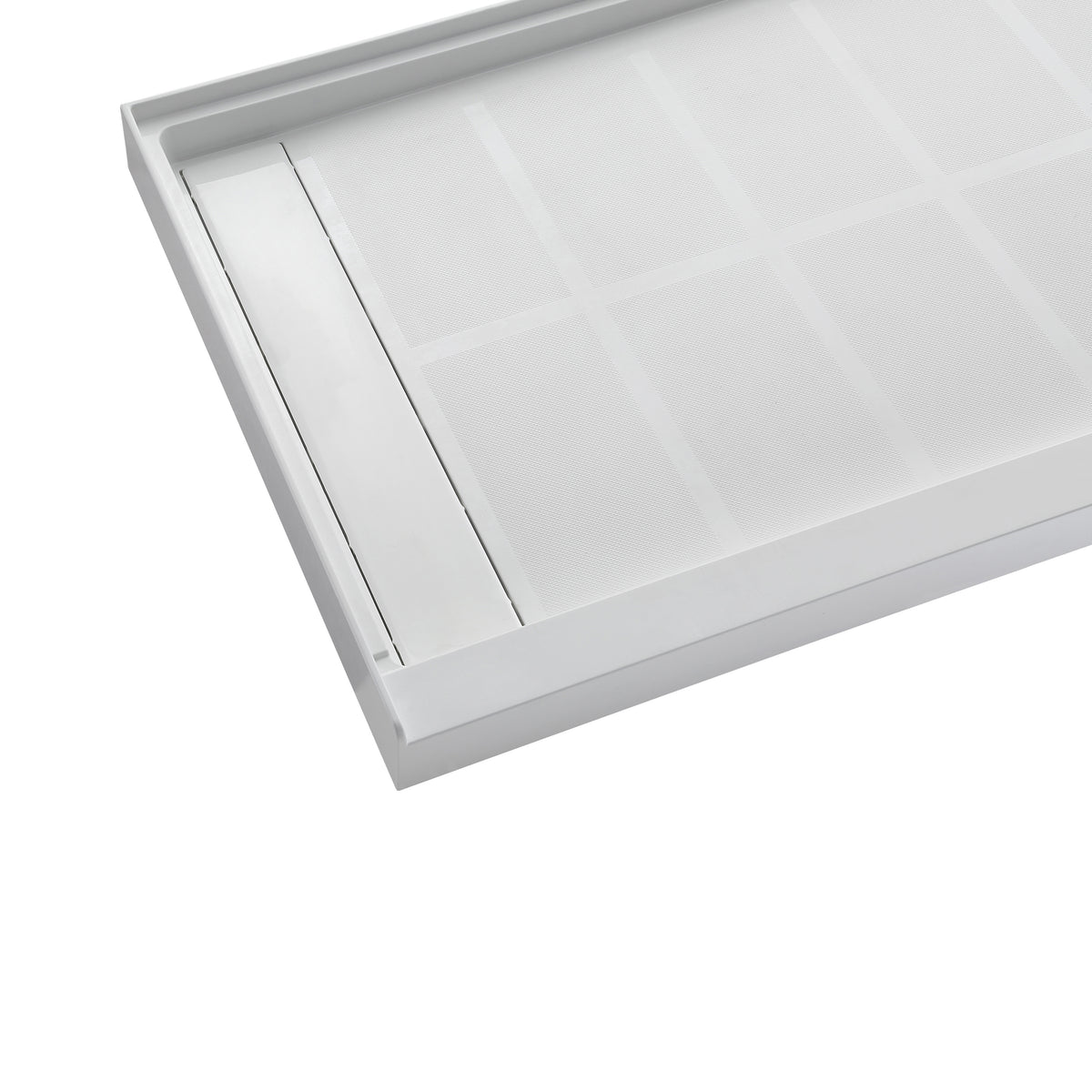 MCOCOD® Left Drain Shower Base in Acrylic Solid Surface