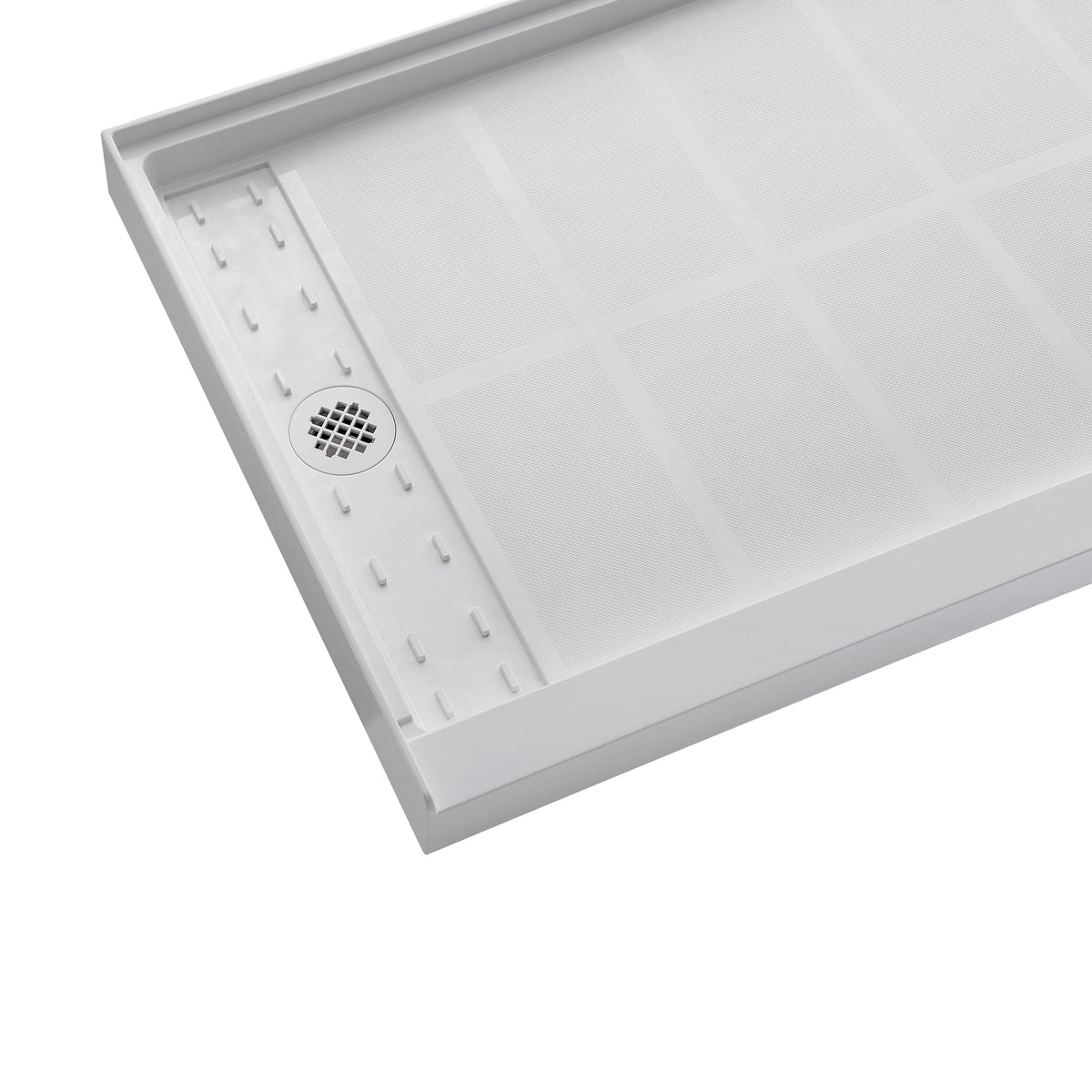 MCOCOD® Left Drain Shower Base in Acrylic Solid Surface