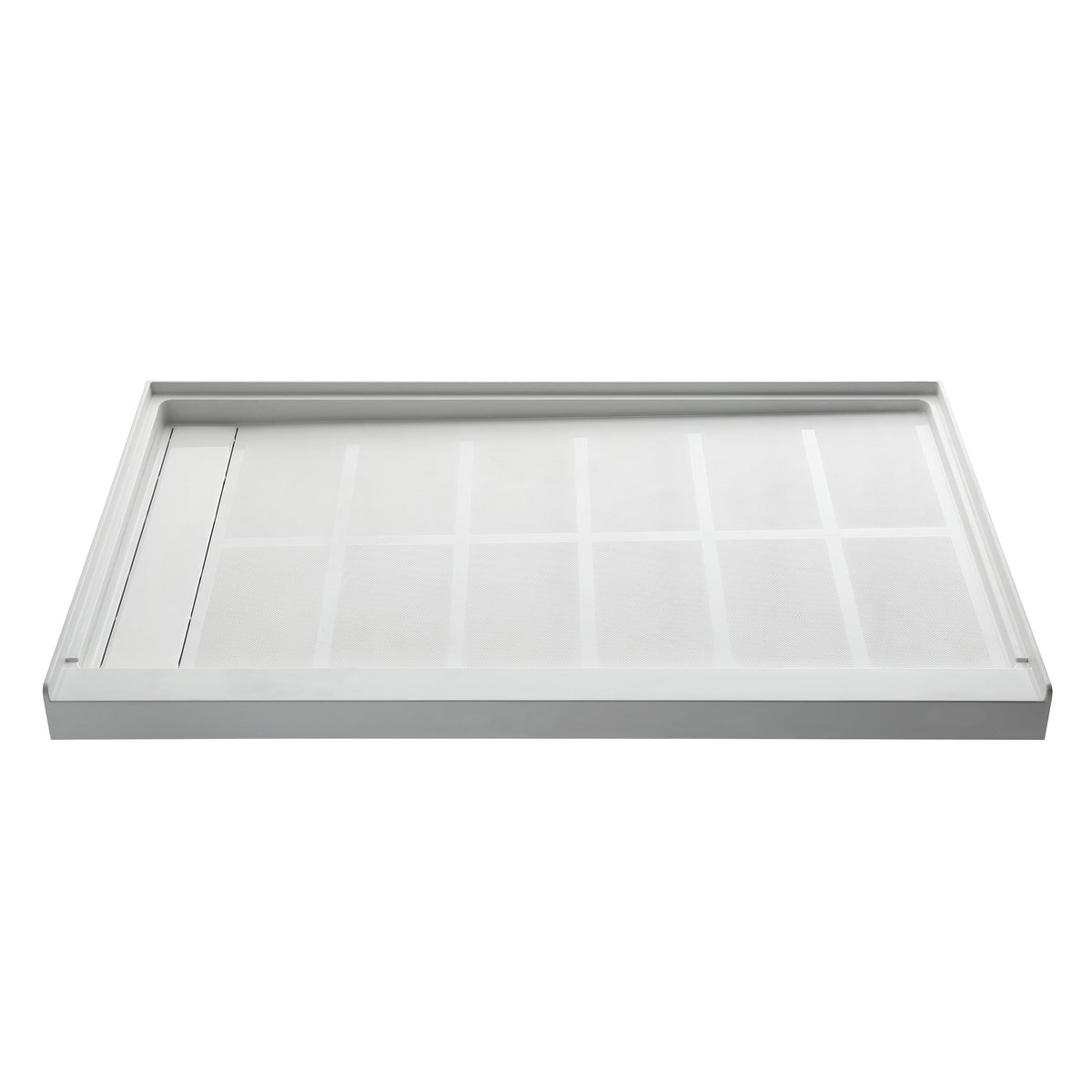 MCOCOD® Left Drain Shower Base in Acrylic Solid Surface