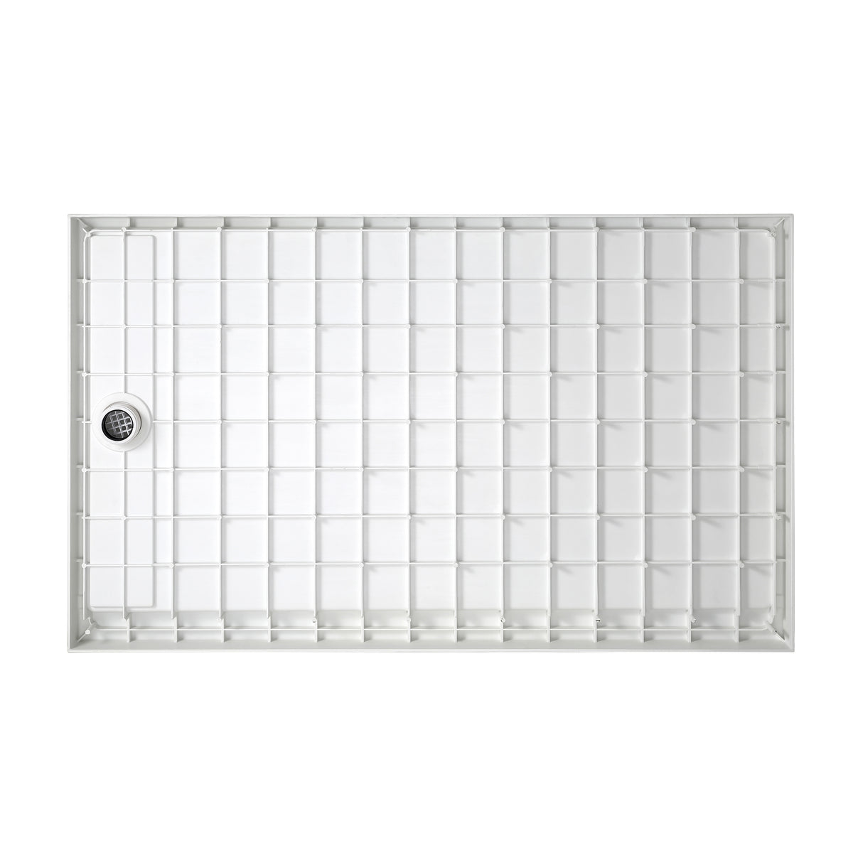 MCOCOD® Left Drain Shower Base in Acrylic Solid Surface