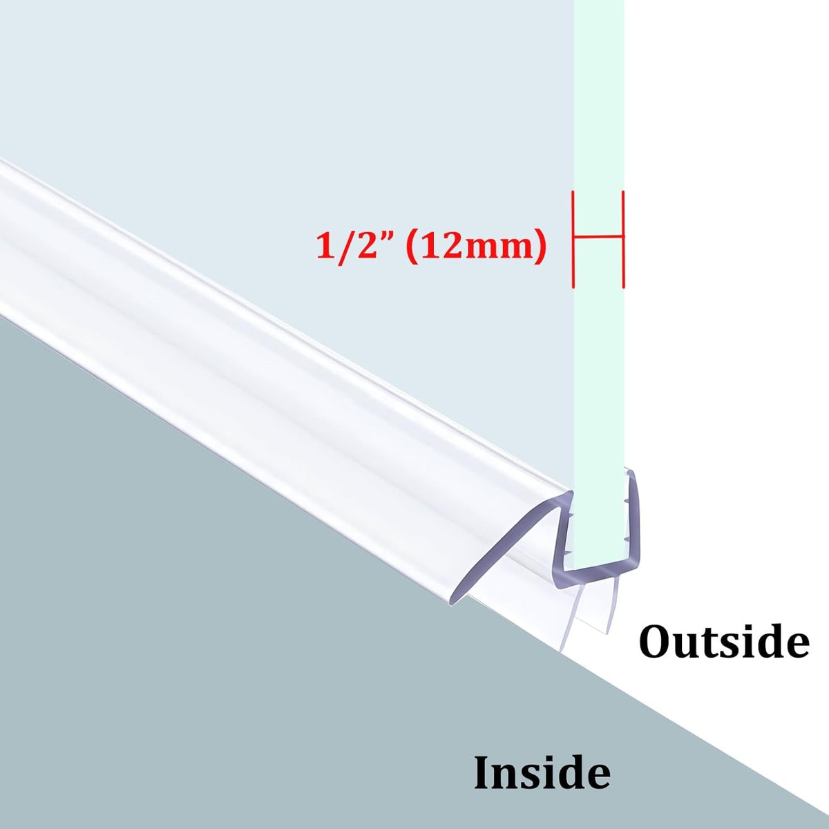MCOCOD® 36" Shower Door Seal Strip for 1/2" Glass
